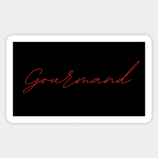 Gourmand - german language RED Sticker